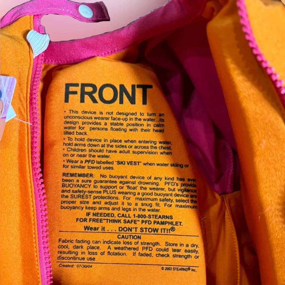 🌺STEARNS® CHILD BARBIE SHIRT LIFE JACKET | SWIM SHIRT🌸🌺